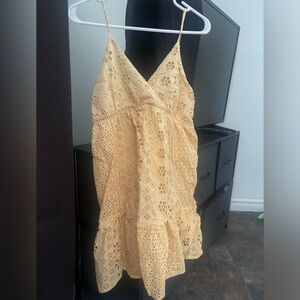 Yellow Eyelet Sundress